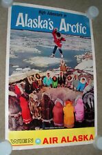 Authentic 1966 Wien Air Alaska Airlines High Adventure Poster 35.5