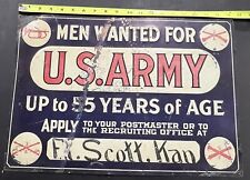 Original Pre Ww1 US Army Recruiting Metal Sign picture