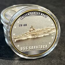 USS SARATOGA CV-60 Challenge Coin United States Navy USN 40mm picture