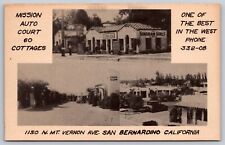 Mission Auto Court San Bernadino, CA Postcard PC 402 picture