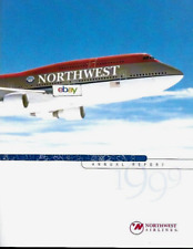 NORTHWEST AIRLINES 1999 ANNUAL REPORT BOEING 747-400 picture