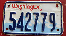 Good Original Washington Motorcycle License Plate. Correct For 1987-2000 picture