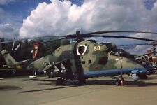 Original 35mm colour slide of Russian Air Force Mi-35M 58 Yellow picture