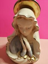 Vintage Virgin Mary Praying Hands Ceramic Planter 8