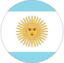 4x4 Circle Argentina Flag Sticker Vinyl Argentinian Decal Flags Bumper Stickers picture