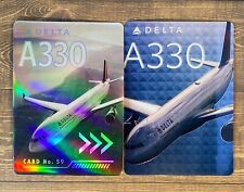 2022 Delta Airline Pilot Trading Card #59 Airbus A330 #59 And #47 Holo And Base  picture