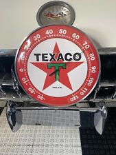 TEXACO T RED  Gas & OIL Vintage style Round Thermometer 12