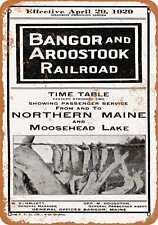 Metal Sign - 1952 Bangor and Aroostook Railroad Northern Maine - Reproduction picture