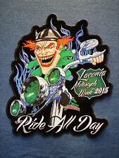 Huge Laconia Motorcyle Week 2015 Patch Harley  RIDE ALL DAY Applique Vest ralley picture