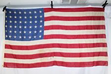 48-Star US American Flag Vintage Cotton Valley Forge Flag Co. 1940s 3ft x 5ft picture