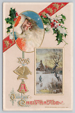 Postcard Orange Robe Santa Claus Winsch 1912 picture