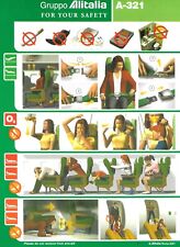 Groupo Alitalia AIRBUS A321 Safety Card picture