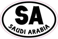 3X2 Oval SA Saudi Arabia Sticker Vinyl Travel Cup Decals Sticker Bumper Decal picture