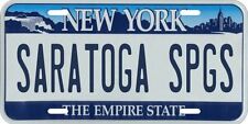Saratoga Springs New York Metal License Plate picture