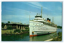 c1950's The Georgian Bay Line Sister Ship Charlevoix Michigan MI Postcard picture