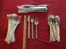 24 Pieces US Airways Stainless Silverware Knives Forks Spoons ..Still Wrapped  picture