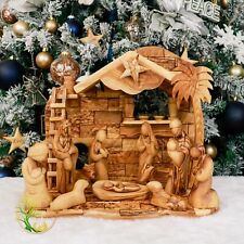 Personalized Christmas Nativity Set-Wooden Olive Wood Nativity Set Scene picture