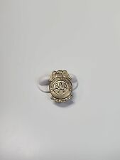 AAA Lapel Pin Vintage Silver Color Metal Small Size  picture
