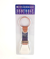 US Airways Airplane Seatbelt Keychain, Navy picture