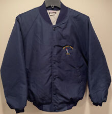 Vintage USS Kitty Hawk CV-63 Ohio Bomber Button Up Navy Naval Crew Jacket XL picture
