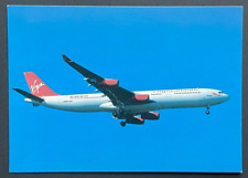 Virgin Atlantic Airways Airbus A340-311 G-VAEL Aircraft Postcard picture