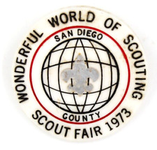 1973 Scout Fair San Diego County Council Neckerchief Slide Wonderful World picture