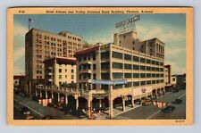 Phoenix AZ-Arizona Hotel Adams Valley Nat'l Bank Building Vintage c1955 Postcard picture