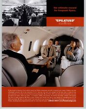2002 Pilatus Executive PC-12 Private Jet Passenger Area Photo Vintage Print Ad  picture