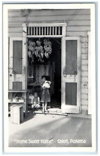 Colon Panama Postcard Home Sweet Home c1950's Vintage Unposted RPPC Photo picture