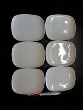 PORCELAIN Plates ALESSI  Delta small modern minimalistic Italy 5 X 4 Inches 6 Pc picture