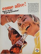 1964 Print Ad Pepsi & Diet Pepsi Cola in Bottles Happy Couple picture