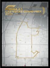 2023 Las Vegas Grand Prix Formula 1 Gold Embossed Circuit Track Poster picture