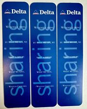 Delta Airlines Bookmarks Lot Of 3 Winston Churchill Tip Calculator On Back picture