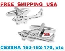 2-PAIRS CUFFINGS  CESSNA 152, 170, 177,180, 310, PLANE AIRCRAFT LAPEL PIN BADGE  picture