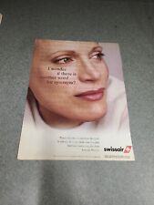 swiss airlines Print Ad 1998 8 X 11  picture