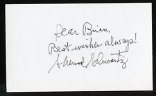 Sherwood Schwartz d2011 signed autograph 3x5 Cut Screenwriter Gilligan's Island picture