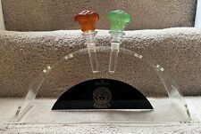 2 Rosenthal Versace Crystal Bottle Stoppers & Display Rack VERY RARE picture