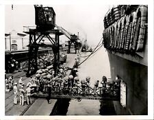 LD346 1944 Orig US Army Air Forces Photo BRAZILIAN TROOPS BOUND FOR ITALY WWII picture