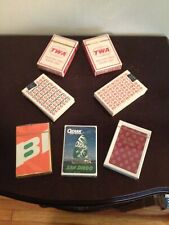 LOT 7 VINTAGE AIRLINES PLAYING CARDS SEALED DECKS TWA BRANIFF CONTINENTAL OZARK  picture