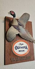 Vintage 1962 Olympia Light Beer Pheasant Wildlife Wall Bar Sign Plaque. Rare  picture