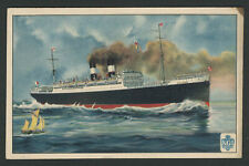 N.G.I NGI Navigazione Generale Italiana 1920s Postcard Passenger Ship SS COLOMBO picture