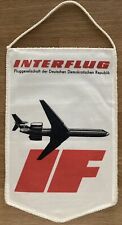 INTERFLUG EAST GERMAN AIRLINES 1970s PENNANT FLAG DESKTOP IL62 picture