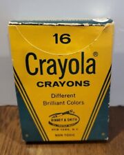 Vintage 1960s Crayola School Crayons 16 New Unused In Box Rare  picture