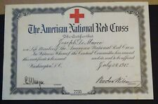 1917 Red Cross Life Member Certificate & Calvin Coolidge Season Greetings Card picture
