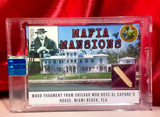 Chicago Mobster Al Capone Location Relic Display Card Wood Fragment Miami Beach picture