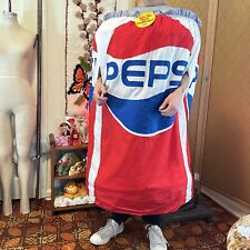 RARE Vintage 1975 Pepsi Challenge Can Mascot Halloween Costume W Promo Button picture