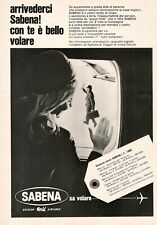 Sabena Airlines Belgium Advertising 1 Page Original 1969 Bello Volare picture