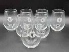 Lot of 7 Hawaiian Airlines First / Business Class Wine Glass Etched Logo picture