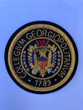 Georgetown Elegance Iconic Georgetown University Hand embroidered Blazer Badge picture