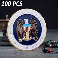 100PCS Collection National Security Agency Coin Gold Plated Art Commemorative picture